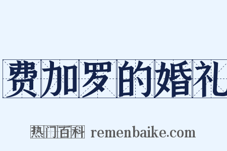 费加罗的婚礼是什么意思的图片
